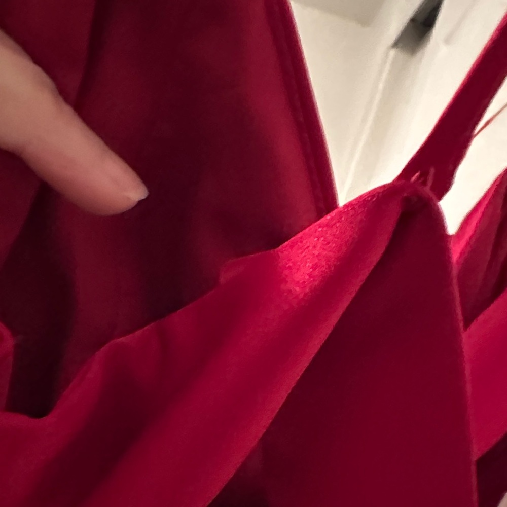 David's Bridal Strapless Scarlet Gown - Picture 14 of 16